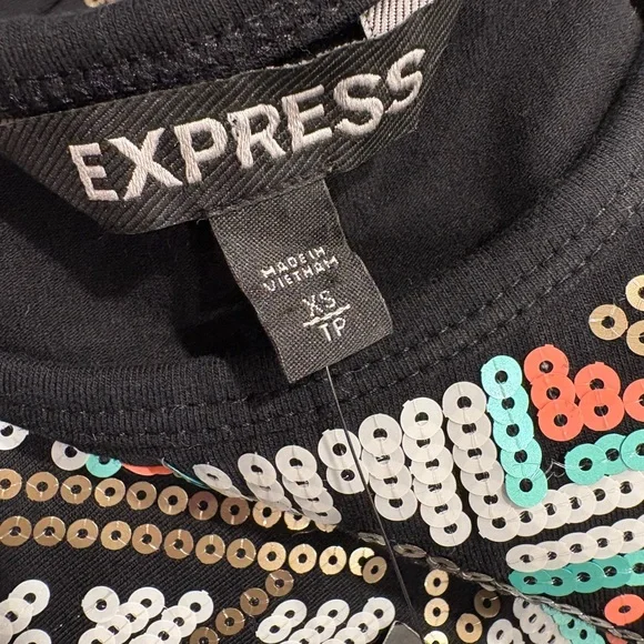 Express Fashion aztec sequined embellished sheath dress XS - Picture 5 of 6